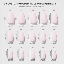 Sugar Doll press-on nails - almond shape, short length