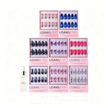 Summer Steel Collection press-on nails with metallic chrome finish