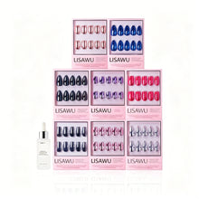 Summer Steel Collection press-on nails with metallic chrome finish