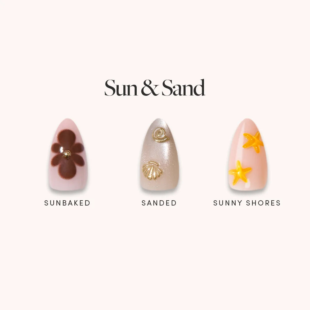 Lisawu Sun & Sand press-on nail bundle style selection