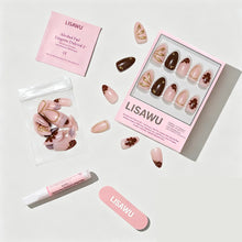 Sunbaked press-on nails with glossy finish