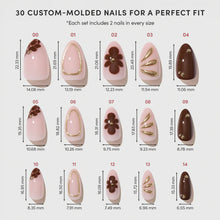 Sunbaked press-on nail design - 3d style detail