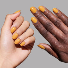 Sunset Orange press-on nails - round shape, short length