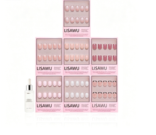 Super Short Icons press-on nails in nude shade