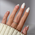 Sweater Weather press-on nails in nude shade
