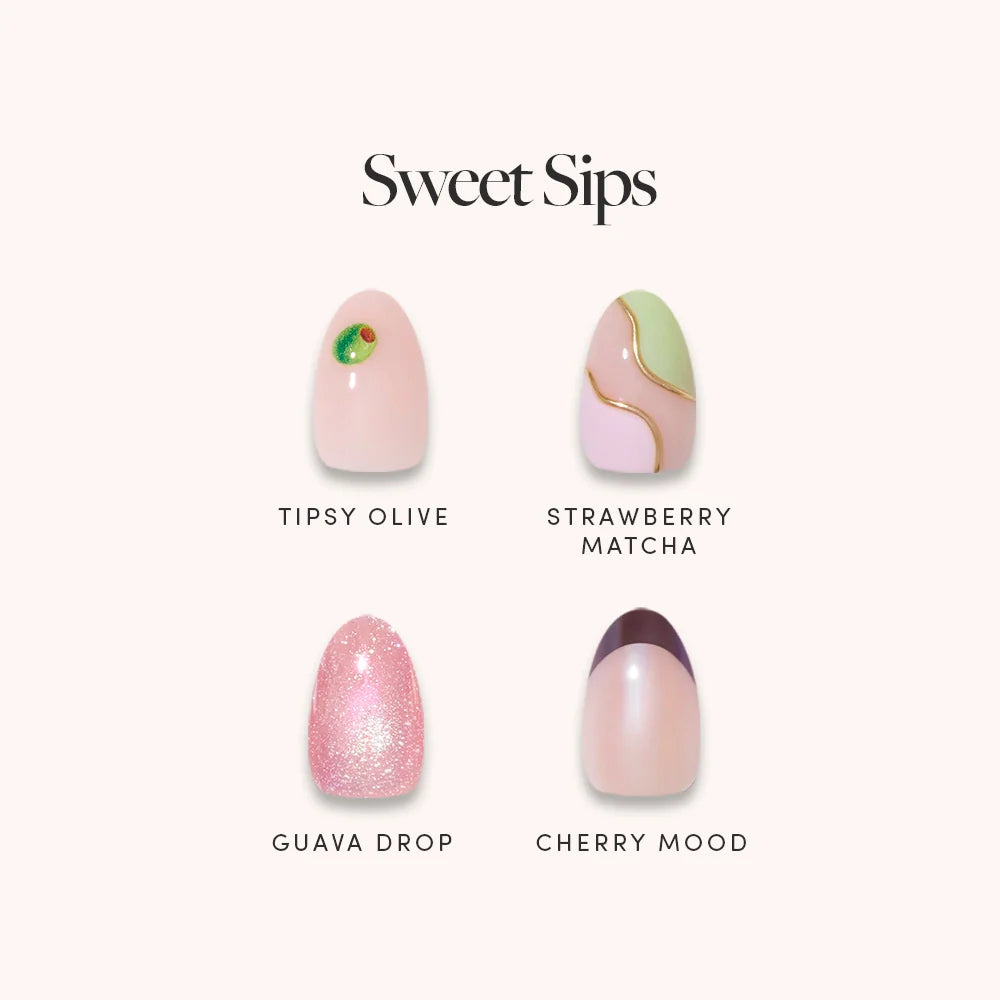 Lisawu Sweet Sips press-on nail bundle style selection