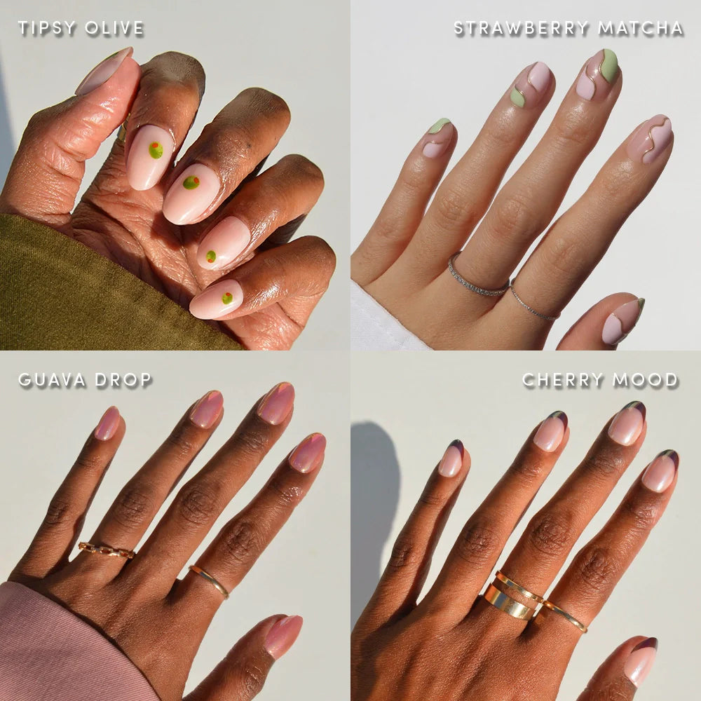 Lisawu Sweet Sips press-on nail bundle manicure lifestyle photo