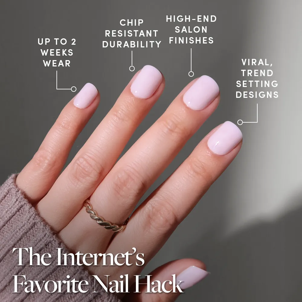 Sweetie Set press-on nails - super short shape, super short length