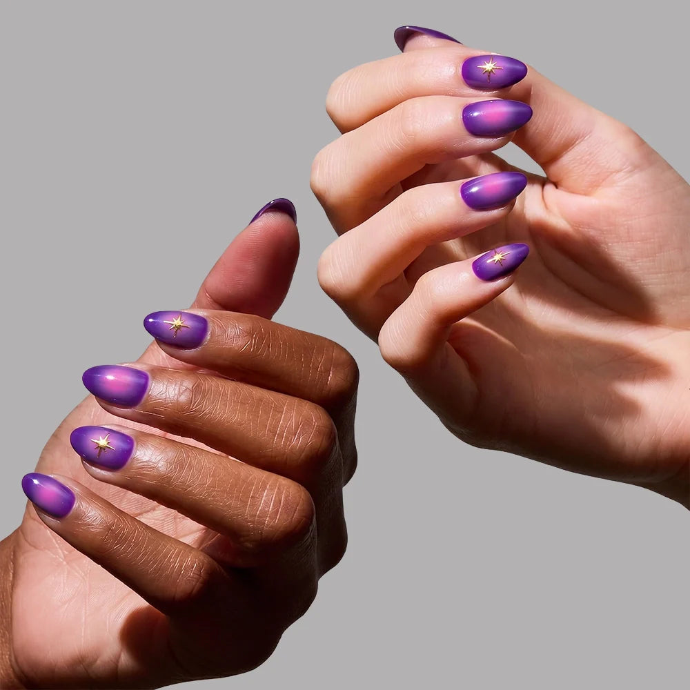 Tarot press-on nails - almond shape, short length
