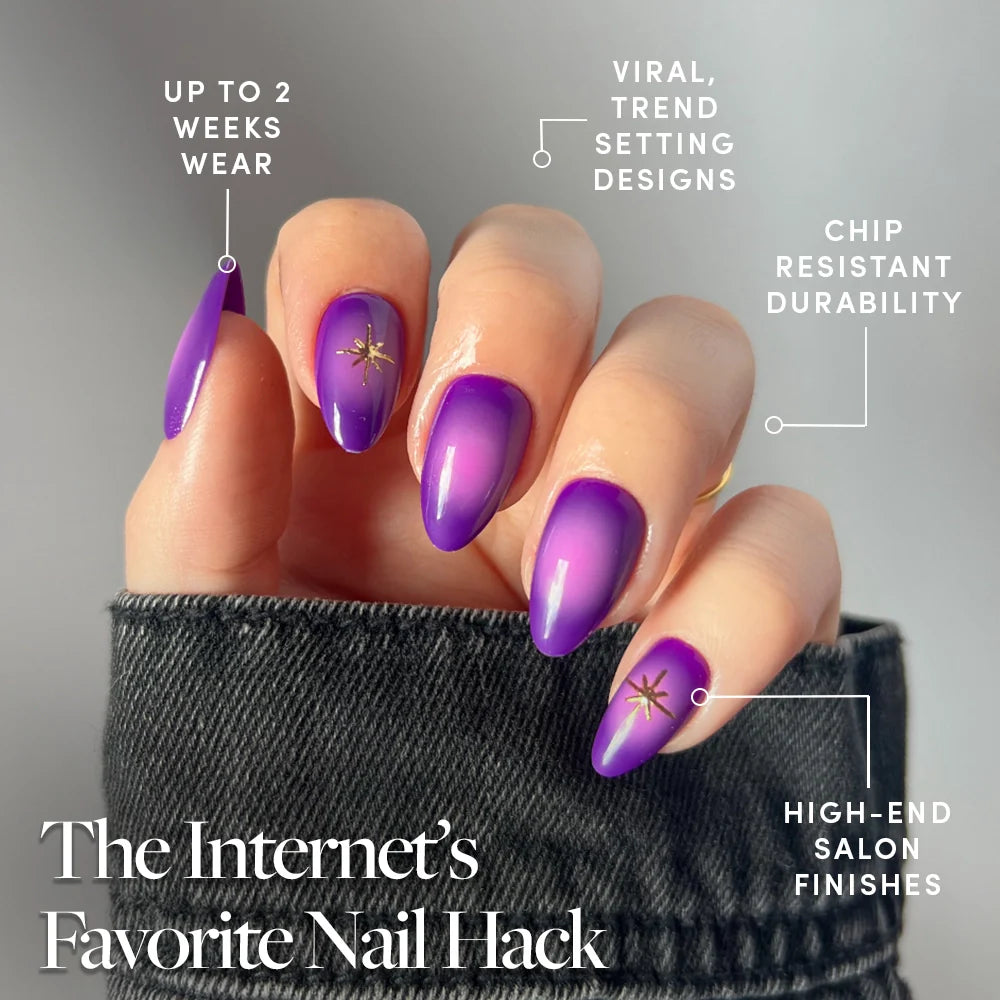 Tarot press-on nail design - accent nail style detail