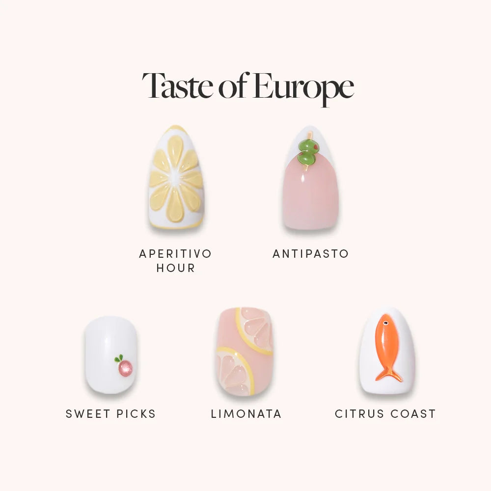 Lisawu Taste of Europe press-on nail bundle style selection