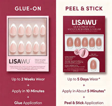 Teddy press-on nails - oval shape, extra short length
