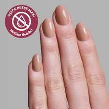 Teddy press-on nail design - solid color style detail