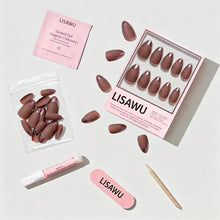 Terra press-on nails - almond shape, short length