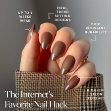 Terra press-on nail design - french tip style detail
