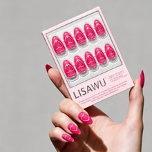 Text Me Back press-on nails in pink shade
