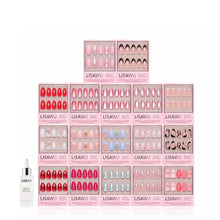 The Almond Crush press-on nails in blue shade