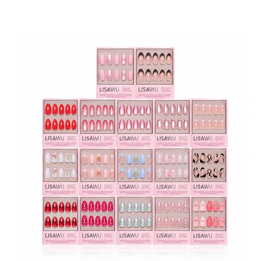 The Almond Crush press-on nails in black shade