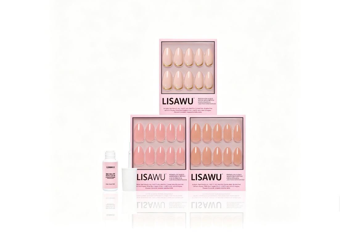 The Almond Edit press-on nails in nude shade