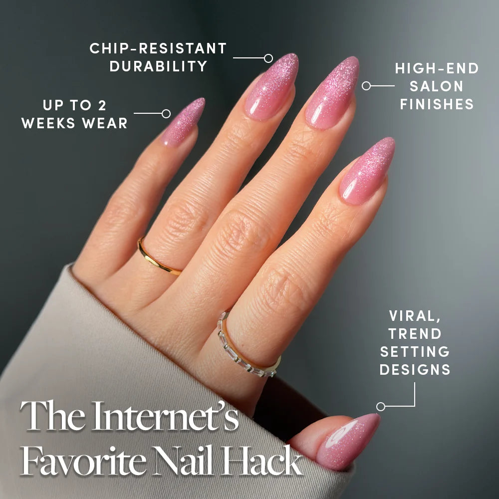 THE BEAUTY BLUEPRINT press-on nail design - solid color style detail