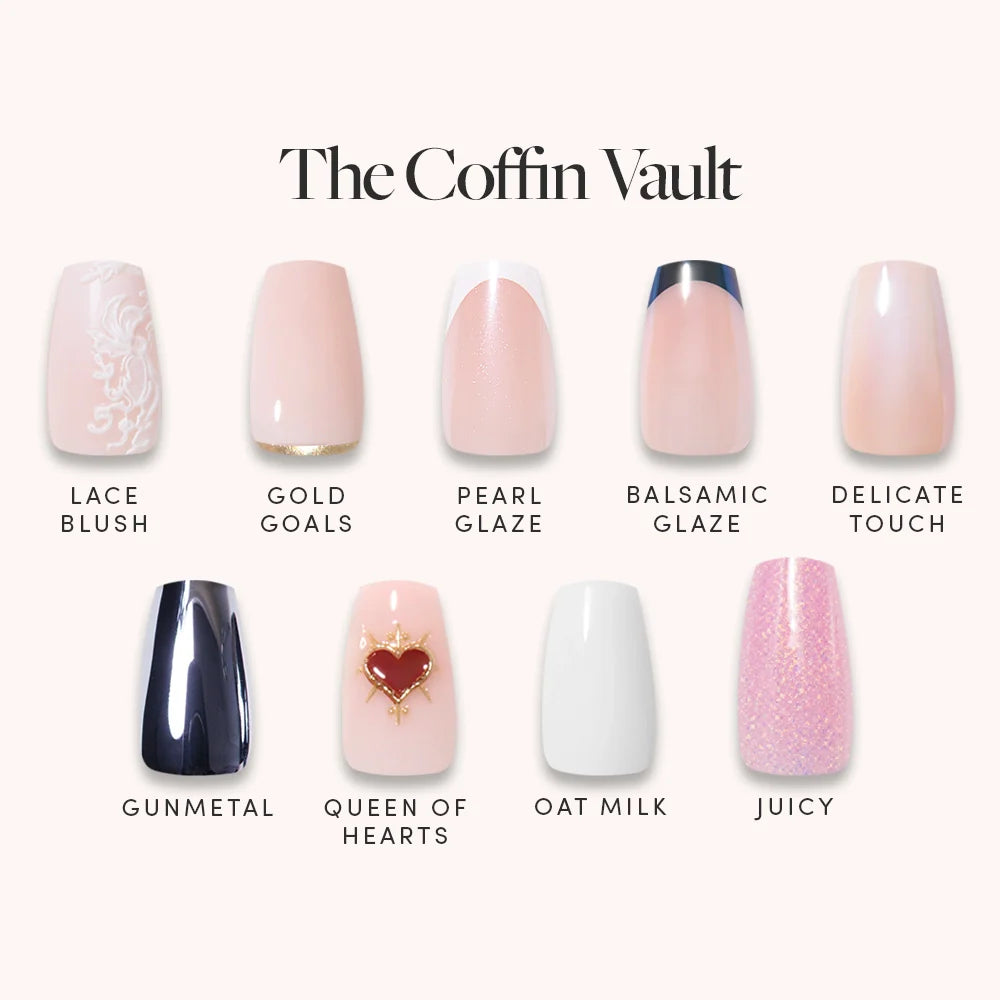 Lisawu The Coffin Vault press-on nail bundle style selection