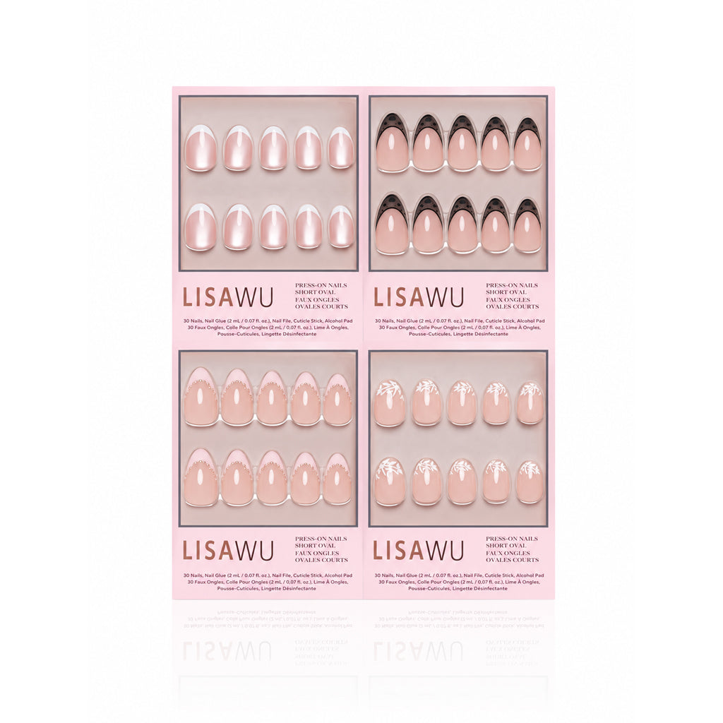 The French Kiss press-on nails in black shade