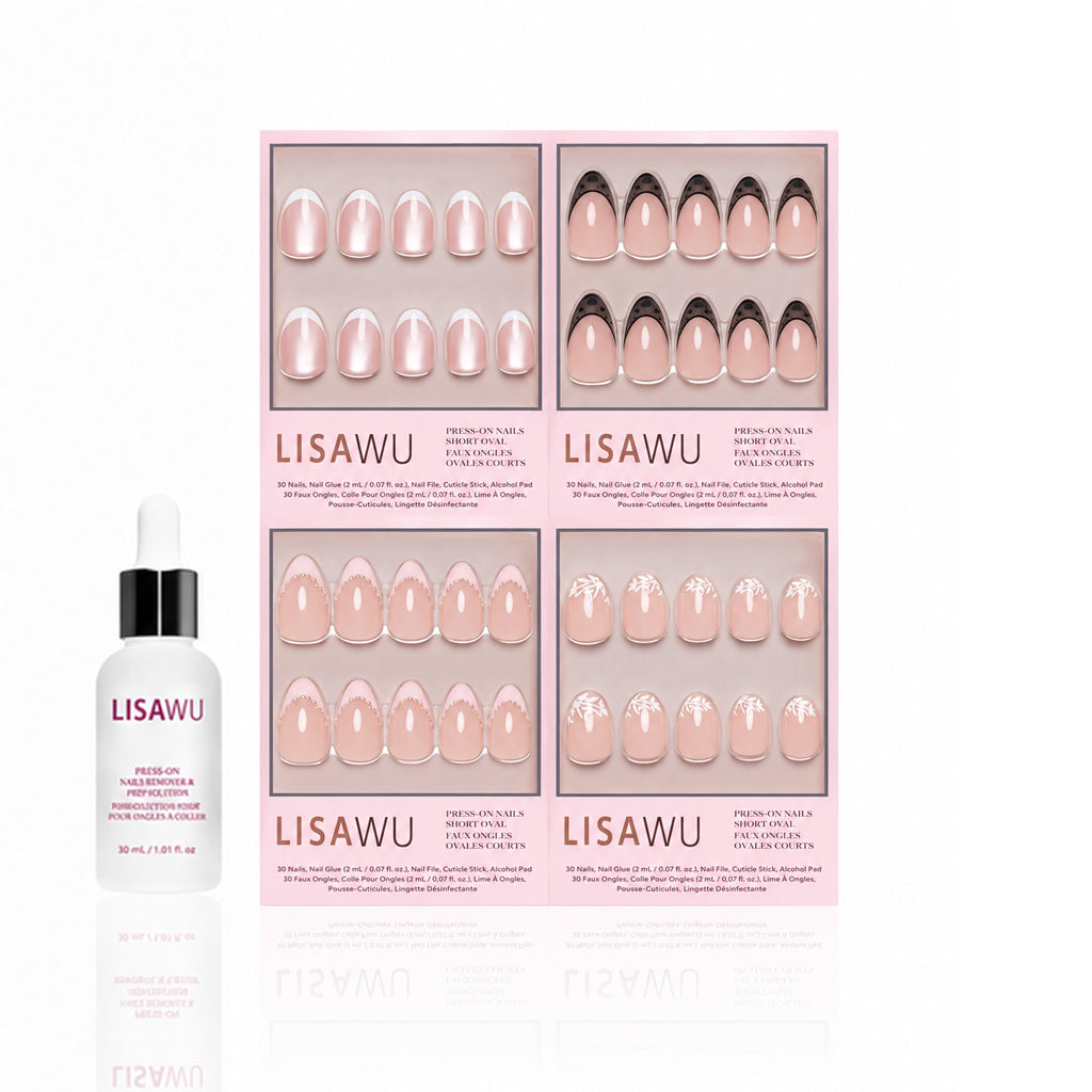 The French Kiss press-on nails in pink shade