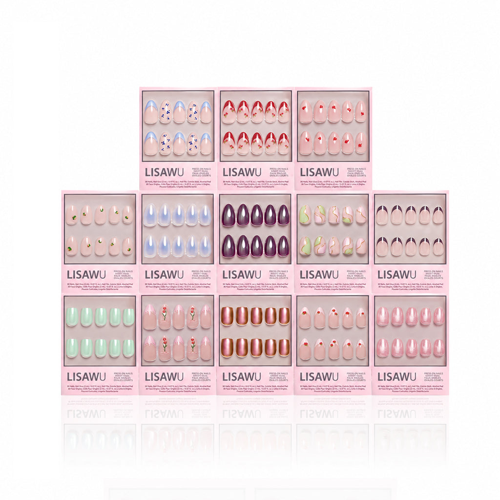 The Juicy Drop Collection press-on nails in blue shade