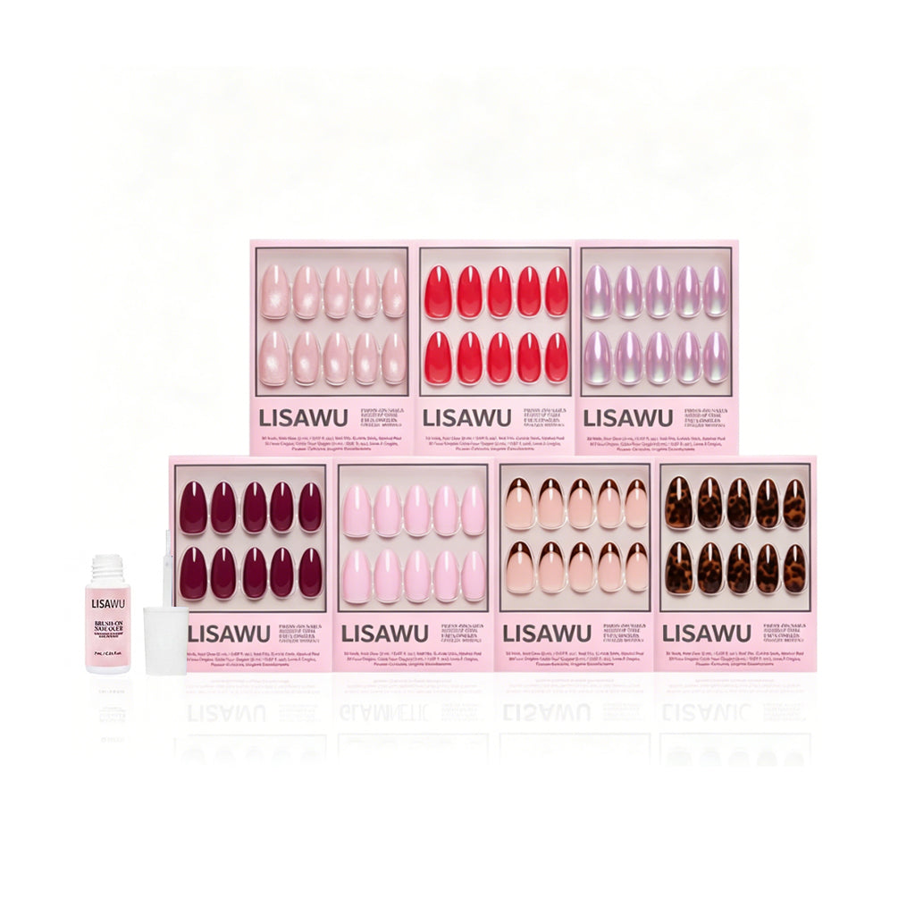 The Medium Almond Edit press-on nails in brown shade