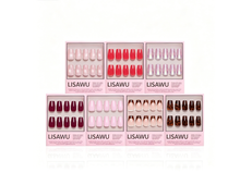 The Medium Coffin Edit press-on nails in brown shade