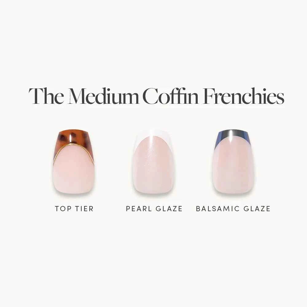 Lisawu The Medium Coffin Frenchies press-on nail bundle style selection