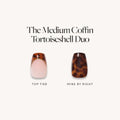 Lisawu The Medium Coffin Tortoiseshell Duo press-on nail bundle style selection