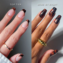 Lisawu The Medium Coffin Tortoiseshell Duo press-on nail bundle manicure lifestyle photo