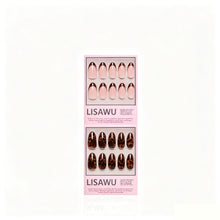 The Medium Oval Tortoiseshell Duo press-on nails in black shade