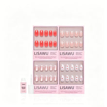 The Oval Affair press-on nails with glazed finish