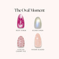 Lisawu The Oval Moment press-on nail bundle style selection