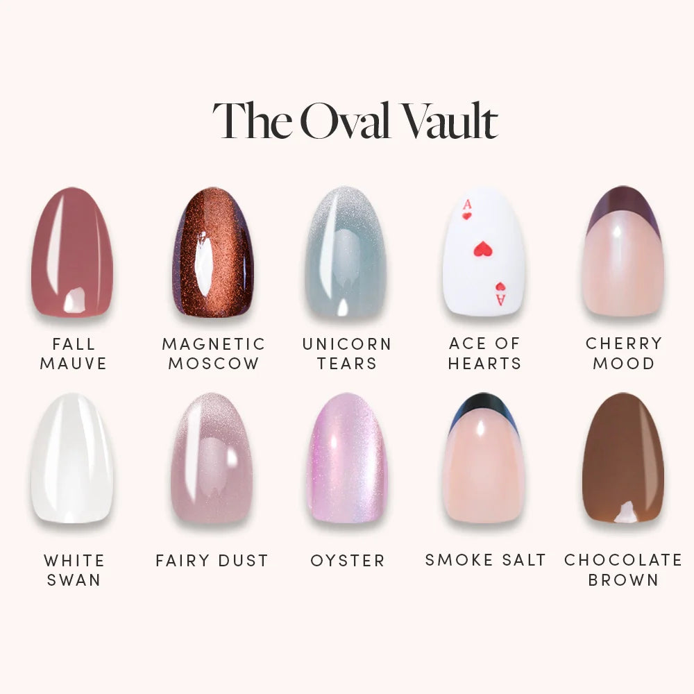 Lisawu The Oval Vault press-on nail bundle style selection