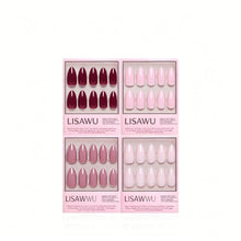 The Pink Medium Almond Icons press-on nails in pink shade