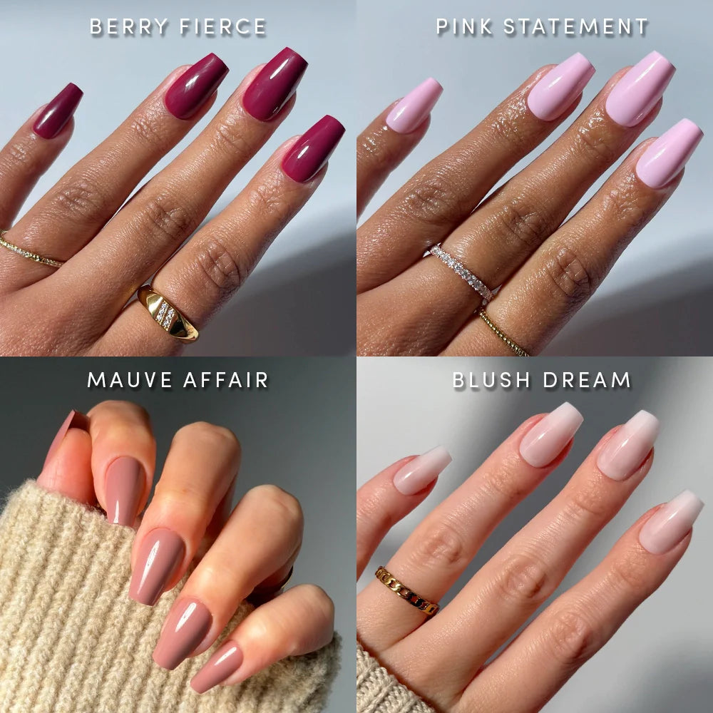 Lisawu The Pink Medium Coffin Icons press-on nail bundle manicure lifestyle photo