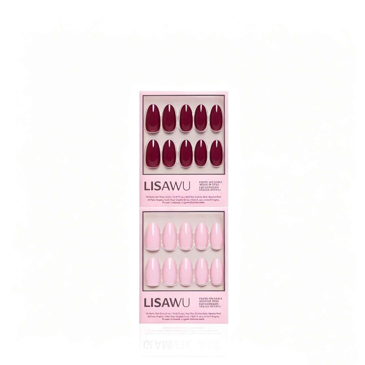 The Pink Medium Oval Icons press-on nails - oval shape, medium length
