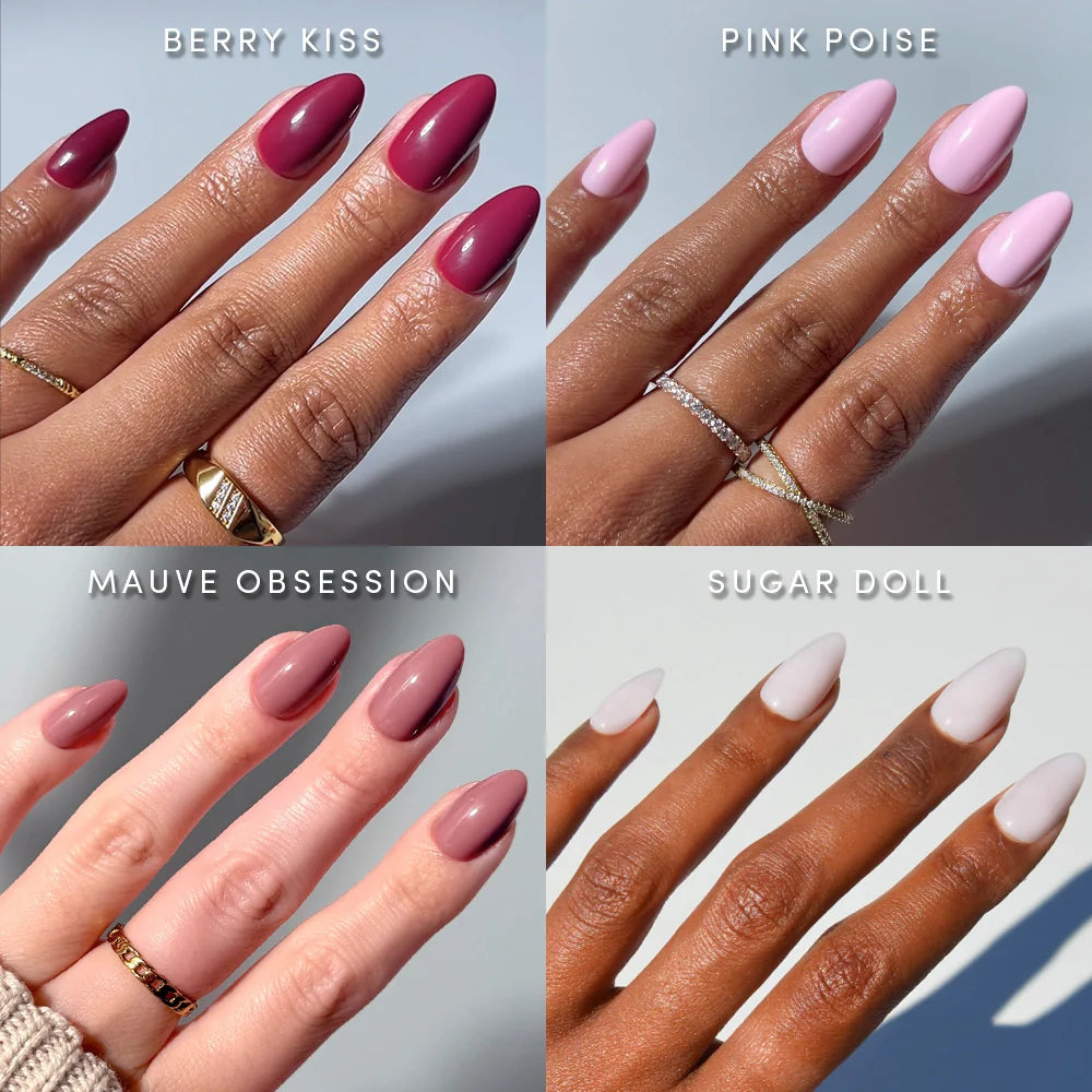 Lisawu The Pink Short Almond Icons press-on nail bundle manicure lifestyle photo