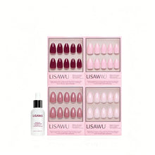 The Pink Short Almond Icons press-on nails with glossy finish