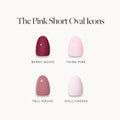 Lisawu The Pink Short Oval Icons press-on nail bundle style selection