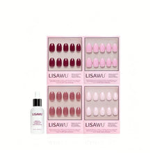 The Pink Short Oval Icons press-on nails with glossy finish