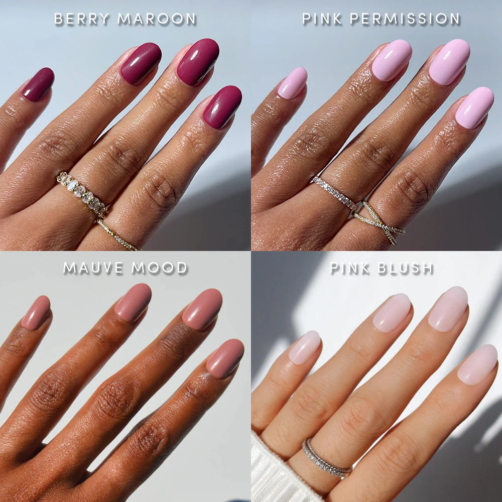 Lisawu The Pink Short Round Icons press-on nail bundle manicure lifestyle photo