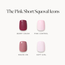 Lisawu The Pink Short Squoval Icons press-on nail bundle style selection