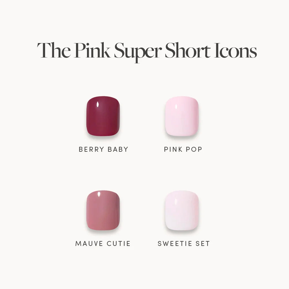 Lisawu The Pink Super Short Icons press-on nail bundle style selection