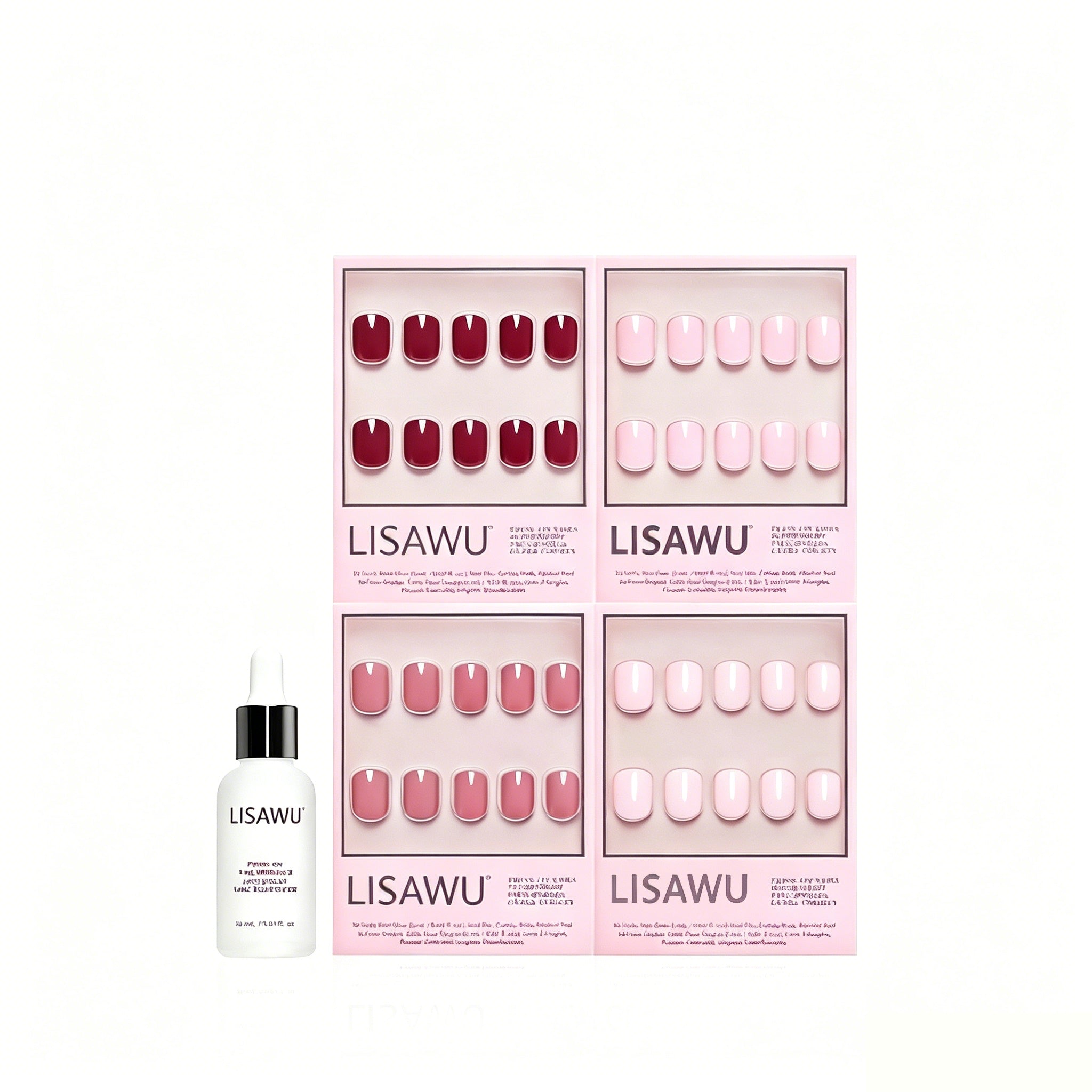 The Pink Super Short Icons press-on nails with glossy finish