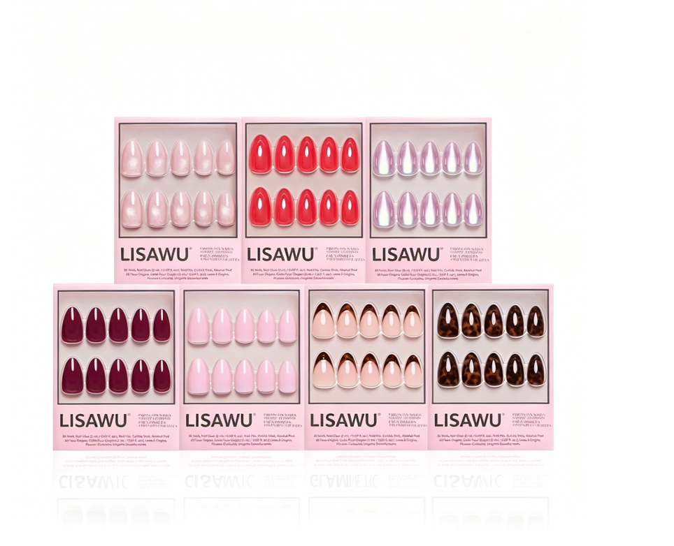 The Short Almond Edit press-on nails in brown shade