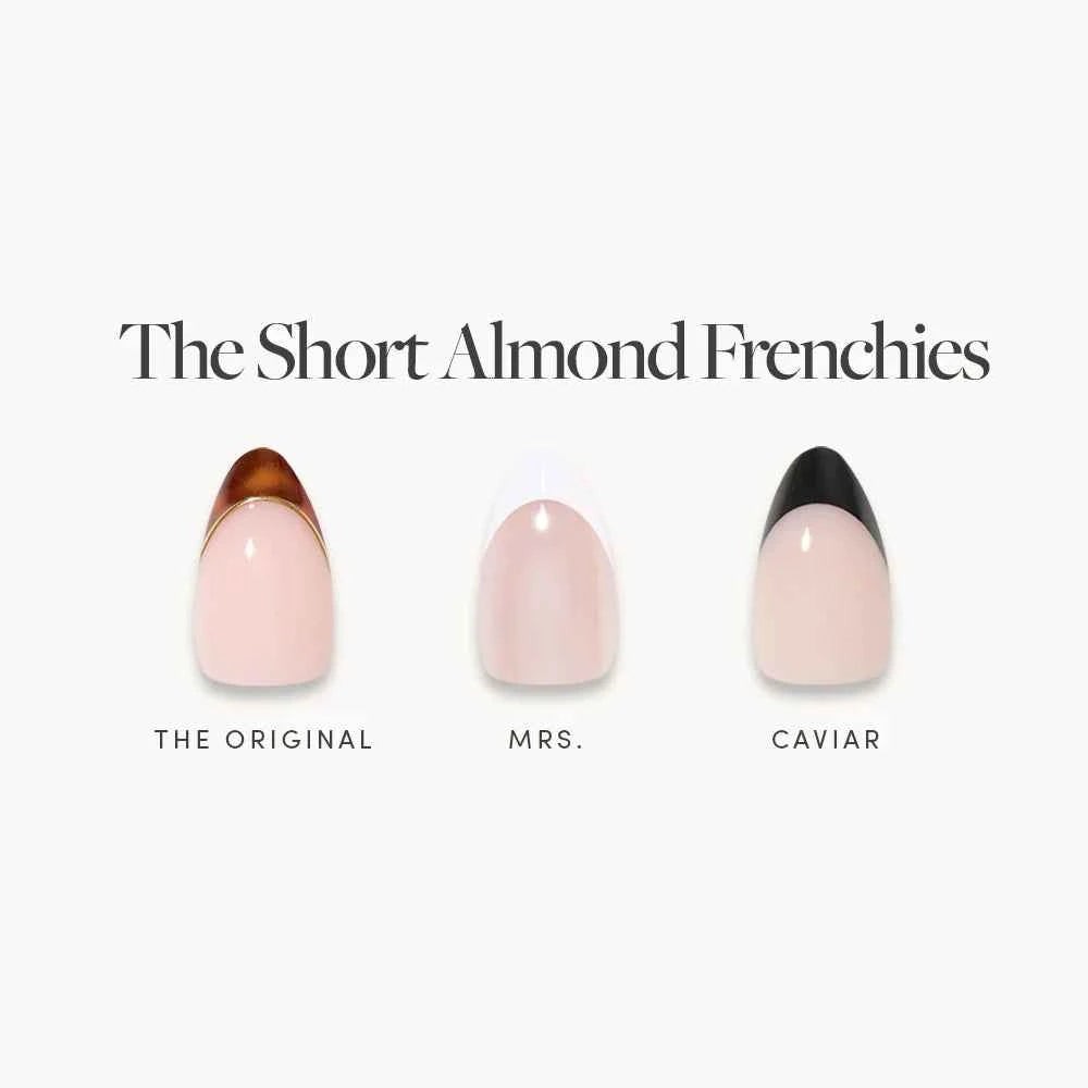 Lisawu The Short Almond Frenchies press-on nail bundle style selection